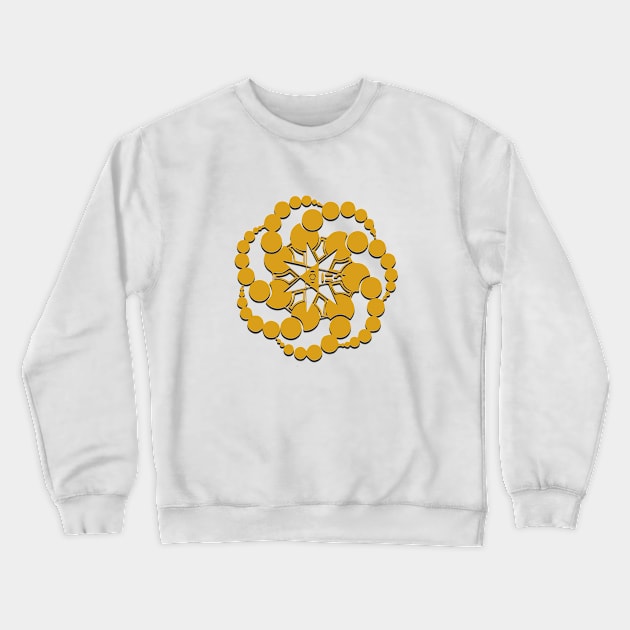 Crop Circle 2 In Gold Crewneck Sweatshirt by Whites Designs